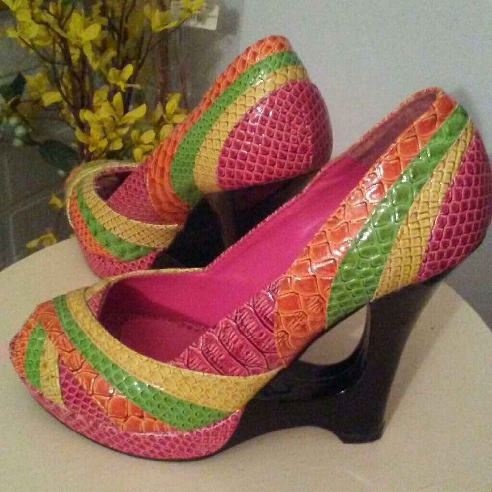 Open Toed Spring Heels